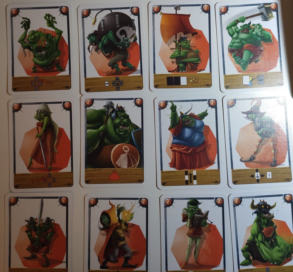 12 cartes d'une couleur