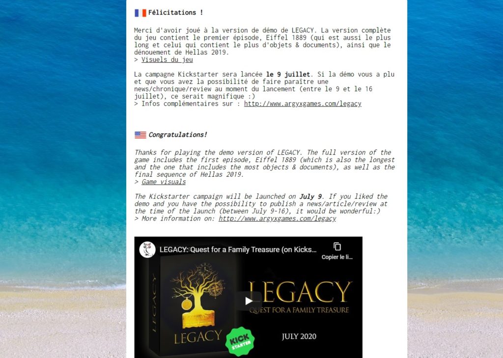 Bravo vous avez réussi cette énigme!