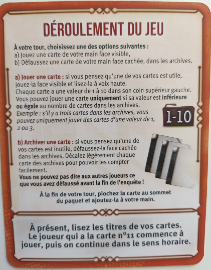 Déroulement du jeu