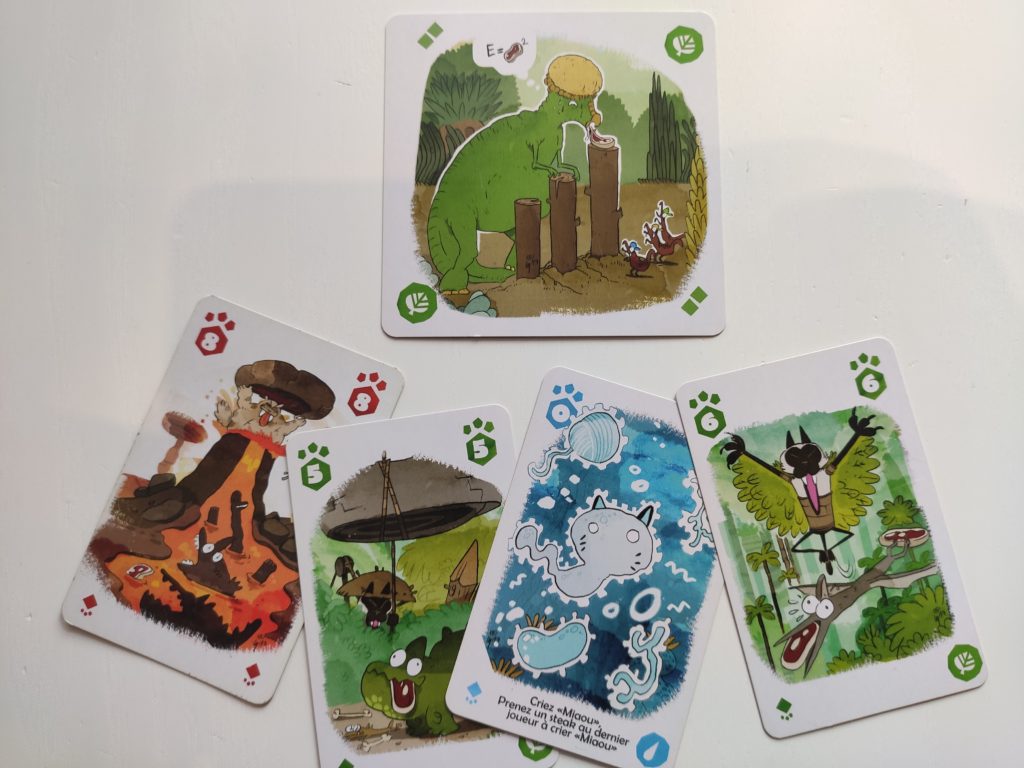 4 steacks pour 4 points de dinosaures à nourrir, le compte est bon !