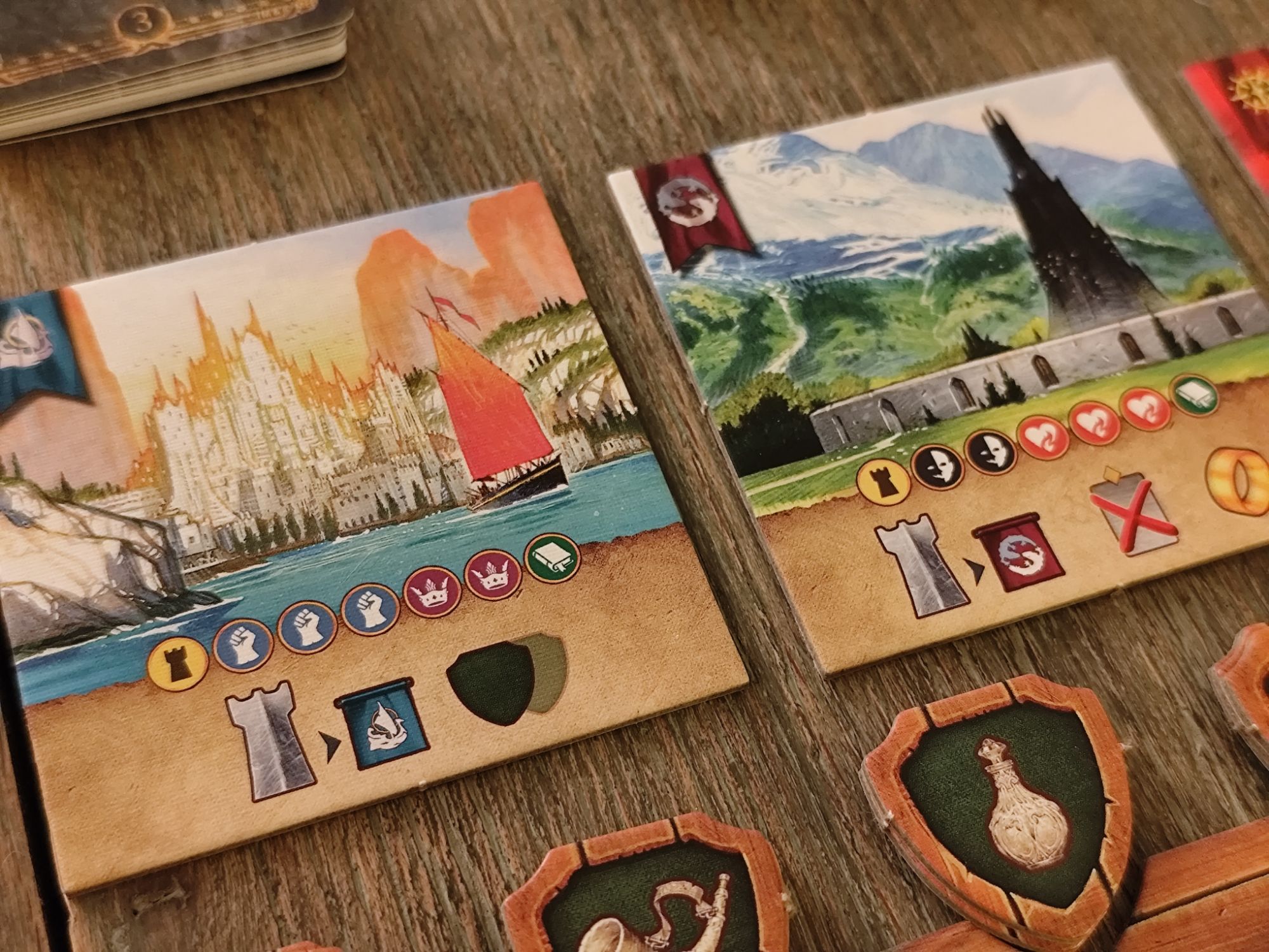 Jeu 7 Wonders Duel : Le Seigneur Des Anneaux - Édition 3D Pour La Terre Du Milieu - Figurines Peintes